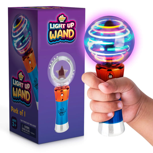 IPIDIPI TOYS spinning light-up wand with LEDs for a mesmerizing room display.