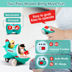 iPlay airplane toy remote-control mode inviting interactive play