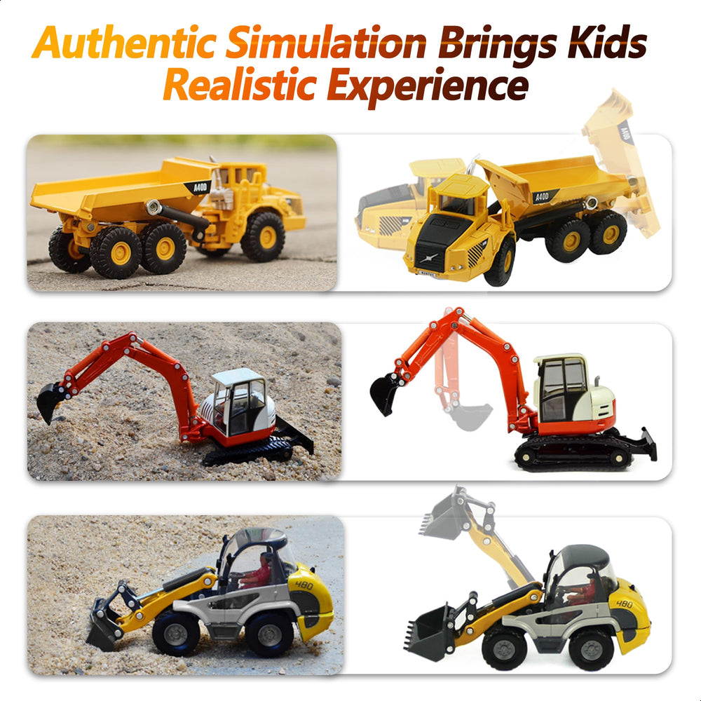 iplay backhoe diecast showing stable bucket action for fine motor play