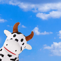 iPlay Bouncy Pals Cow hopper packaging is gift-ready for birthdays.
