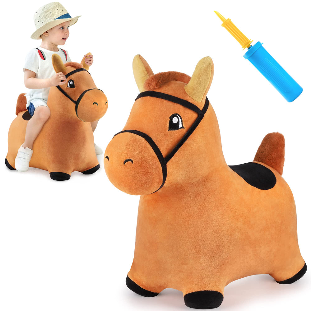 iplay bouncy pals hopping horse plush surface for gentle toddler play