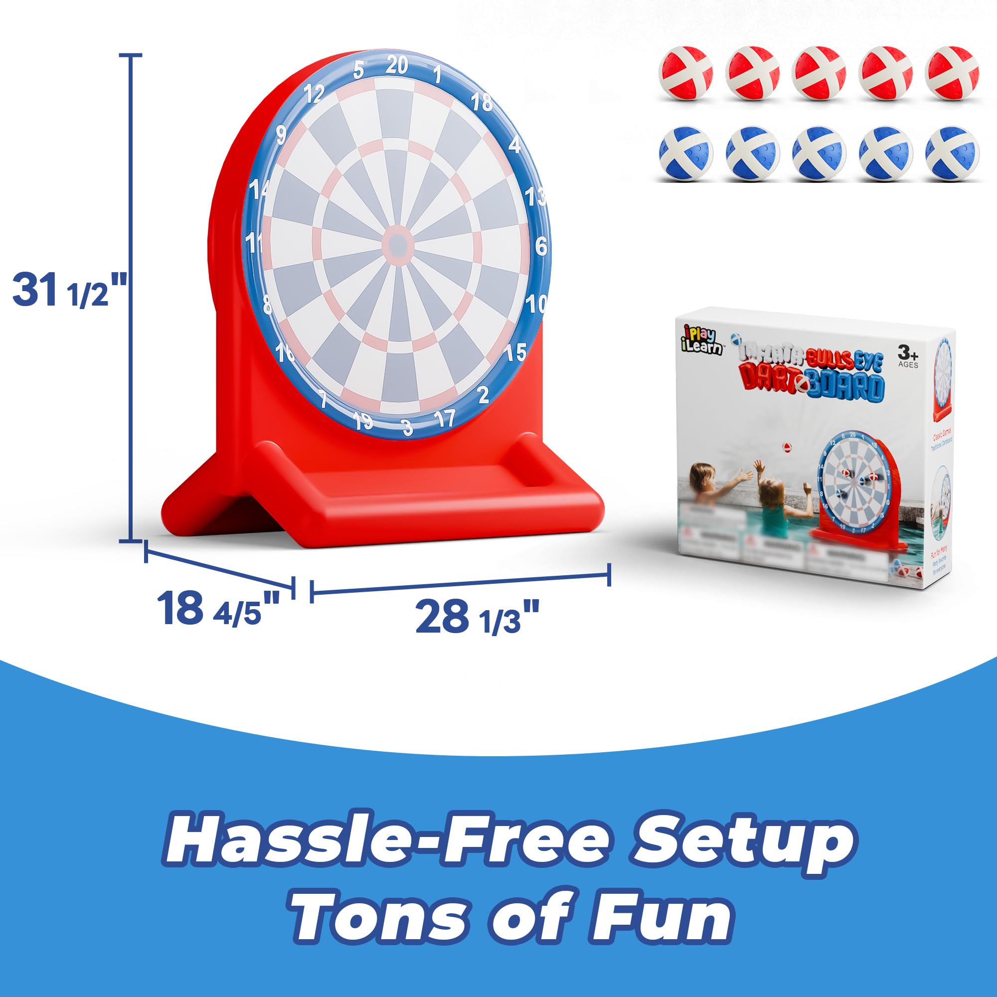 iPlay dart board pool game kit ready to play anywhere