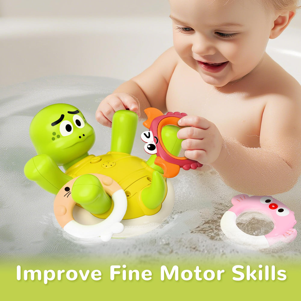 iplay dinosaur spiral sprinkler adds dynamic water play during bath