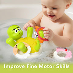 iplay dinosaur spiral sprinkler adds dynamic water play during bath