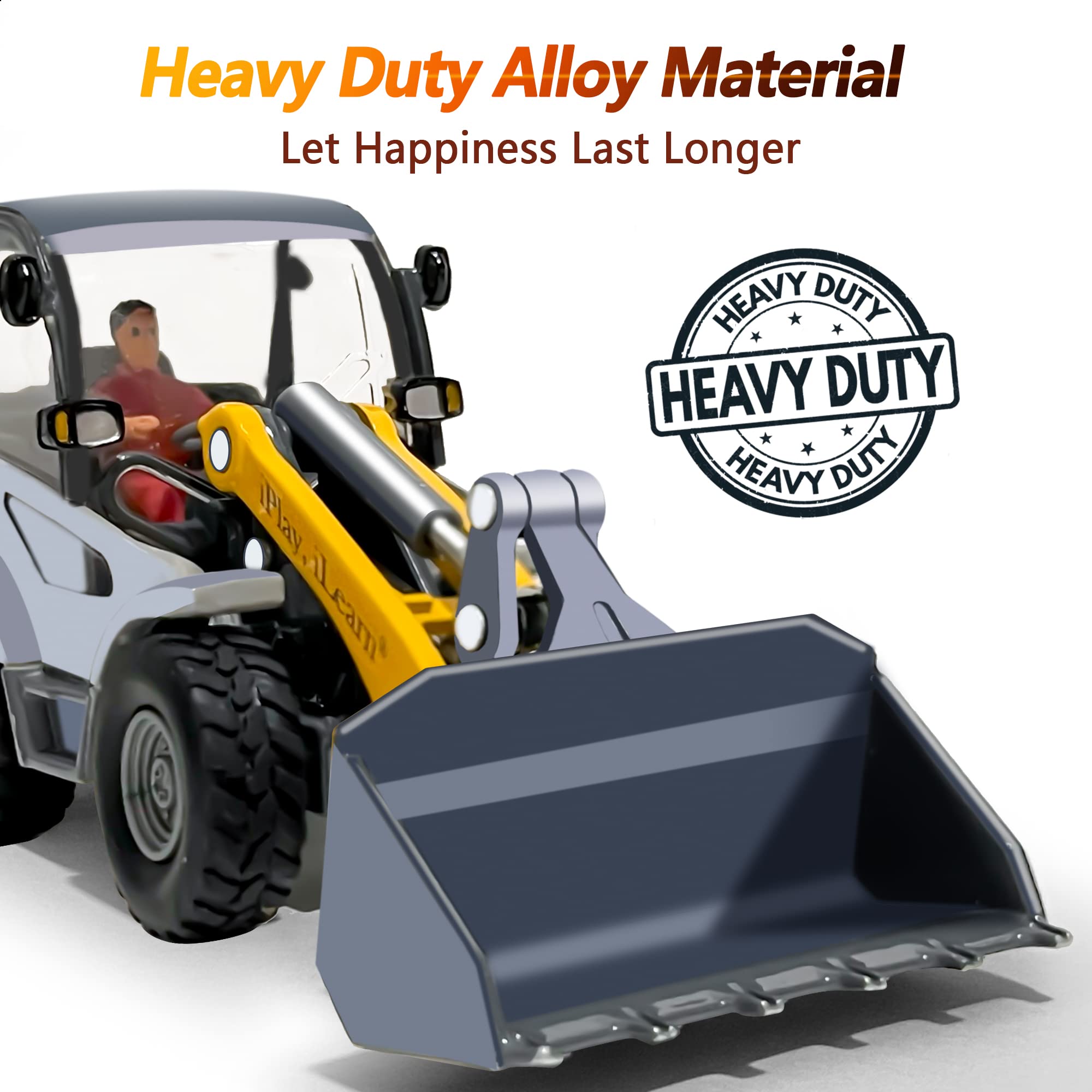 iplay heavy-duty excavator diecast with rotating arm for pretend construction