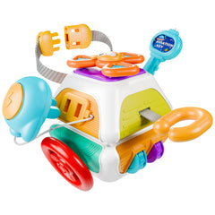 iPlay iLearn 10-in-1 Busy Board Cube spinner boosts fine motor skills