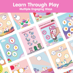 iplay ilearn 400+ stickers close-up, vibrant colors spark imaginative scenes.