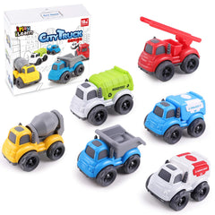 IPlay iLearn 6pcs friction cars set for toddler playtime and imagination