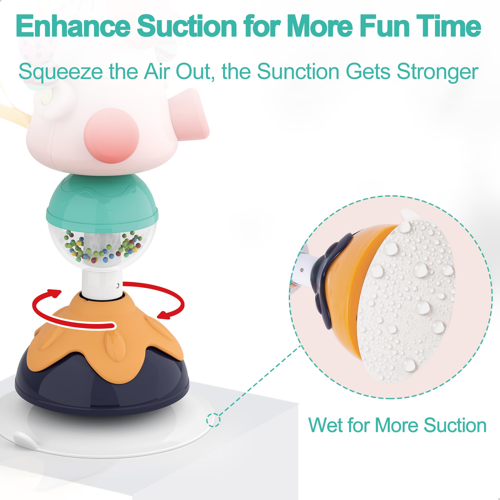 iPlay iLearn baby rattles set shake sound to stimulate auditory awareness.