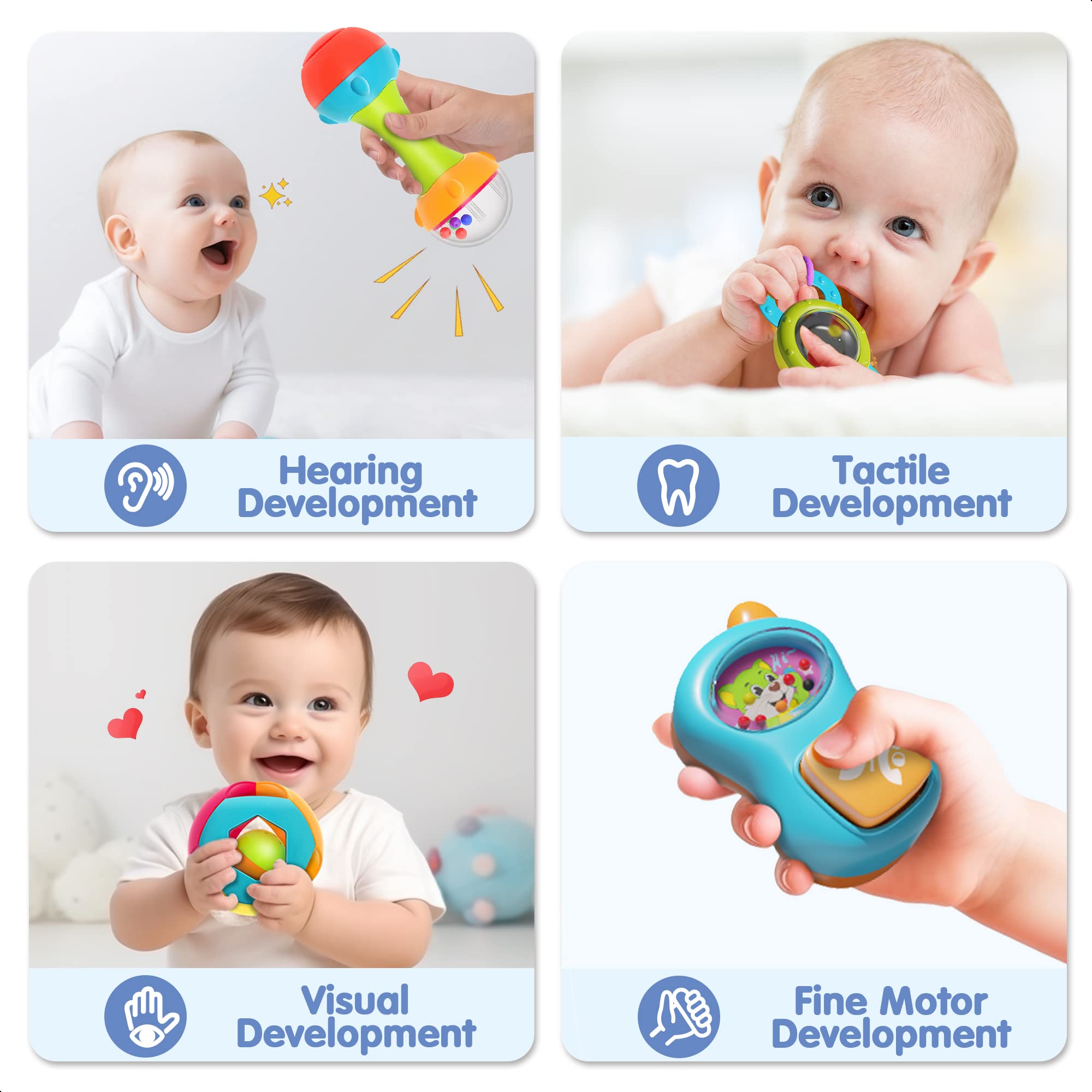 iplay ilearn rattles set featuring textures for tactile exploration