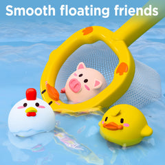 iplay-ilearn bath fishing net with suction base for water collection