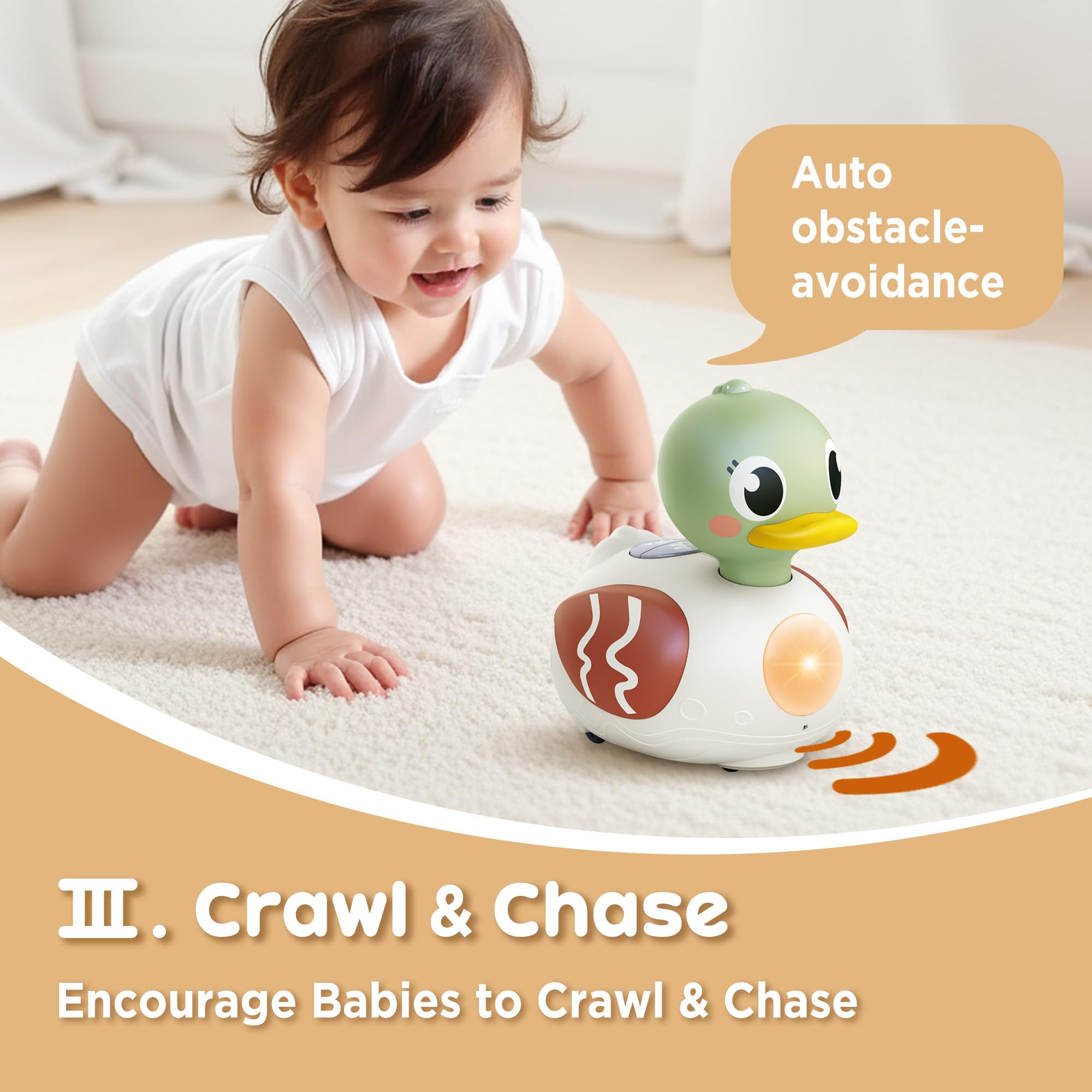 iPlay iLearn bedtime soft glow light creates calming bedtime routine.
