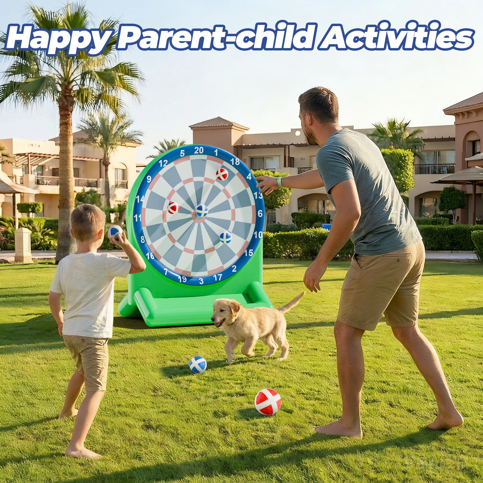 iplay ilearn dart board measures 35x29x3.2 inches for versatile setup