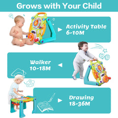 iplay ilearn easy-grip walker supports first steps with cheerful music