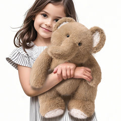iPlay iLearn elephant toy front view with cuddly plush for nap time