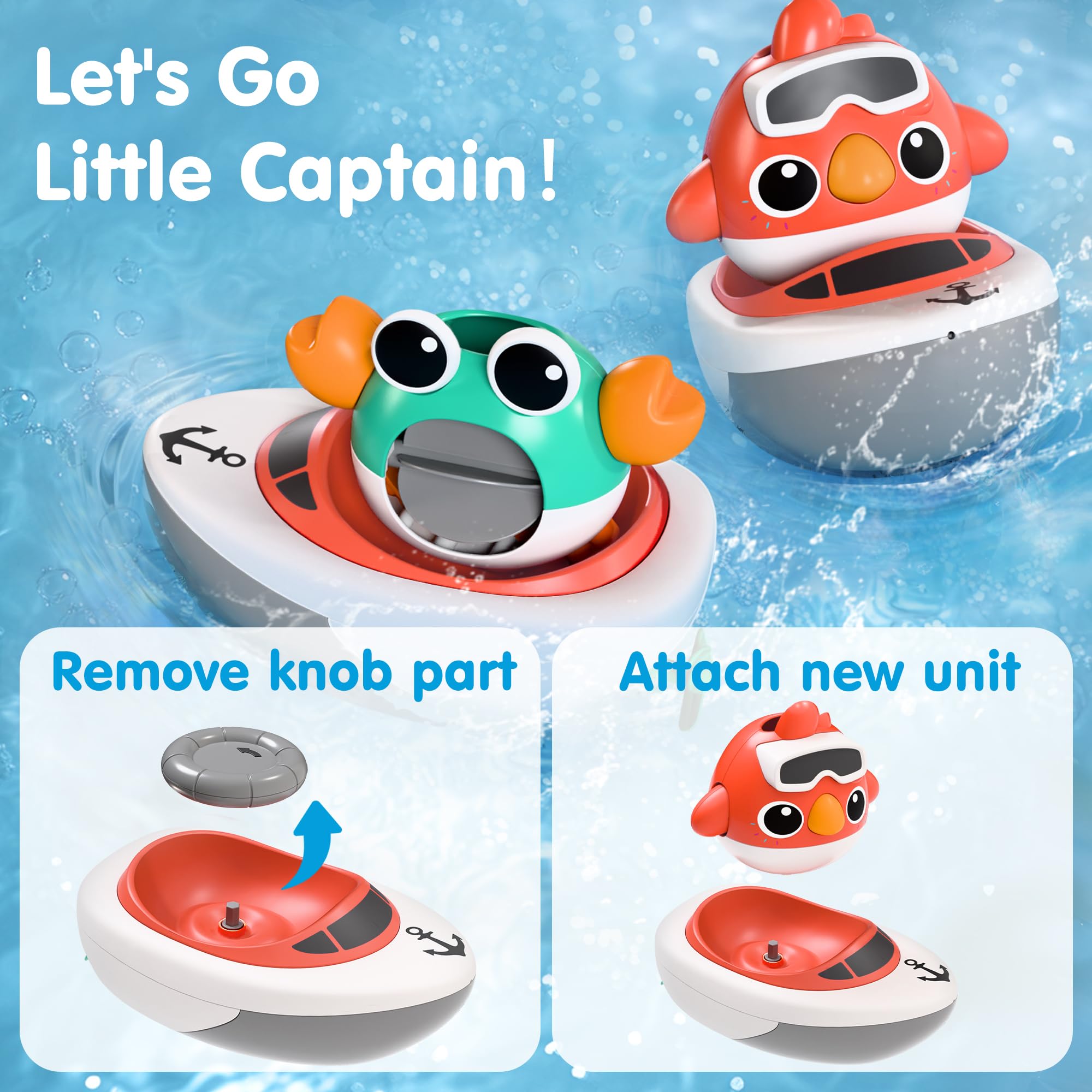 iplay ilearn flipping crab bath toy encourages reach and coordination