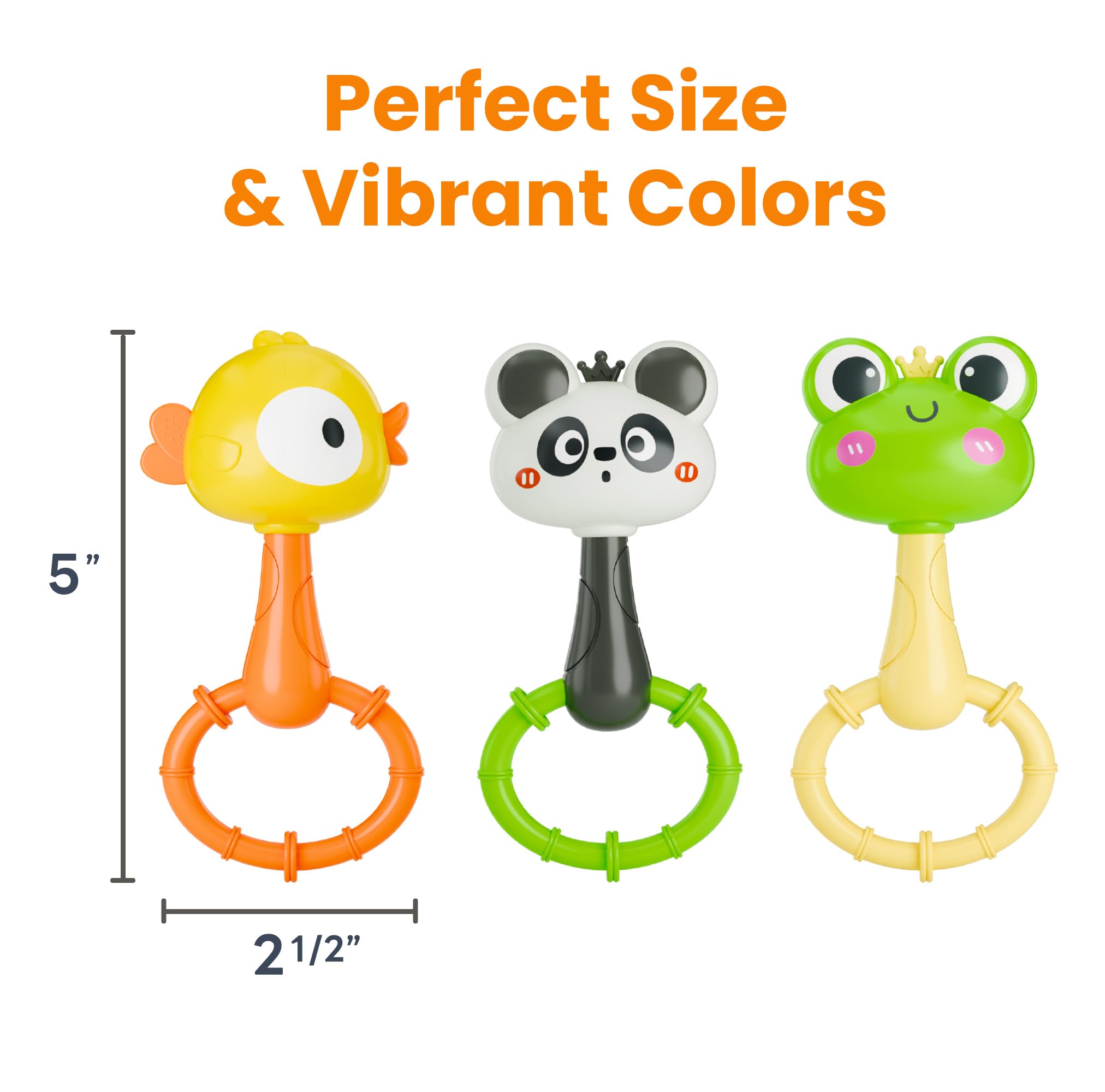 iPlay iLearn Gift-ready rattle delights babies and parents alike.