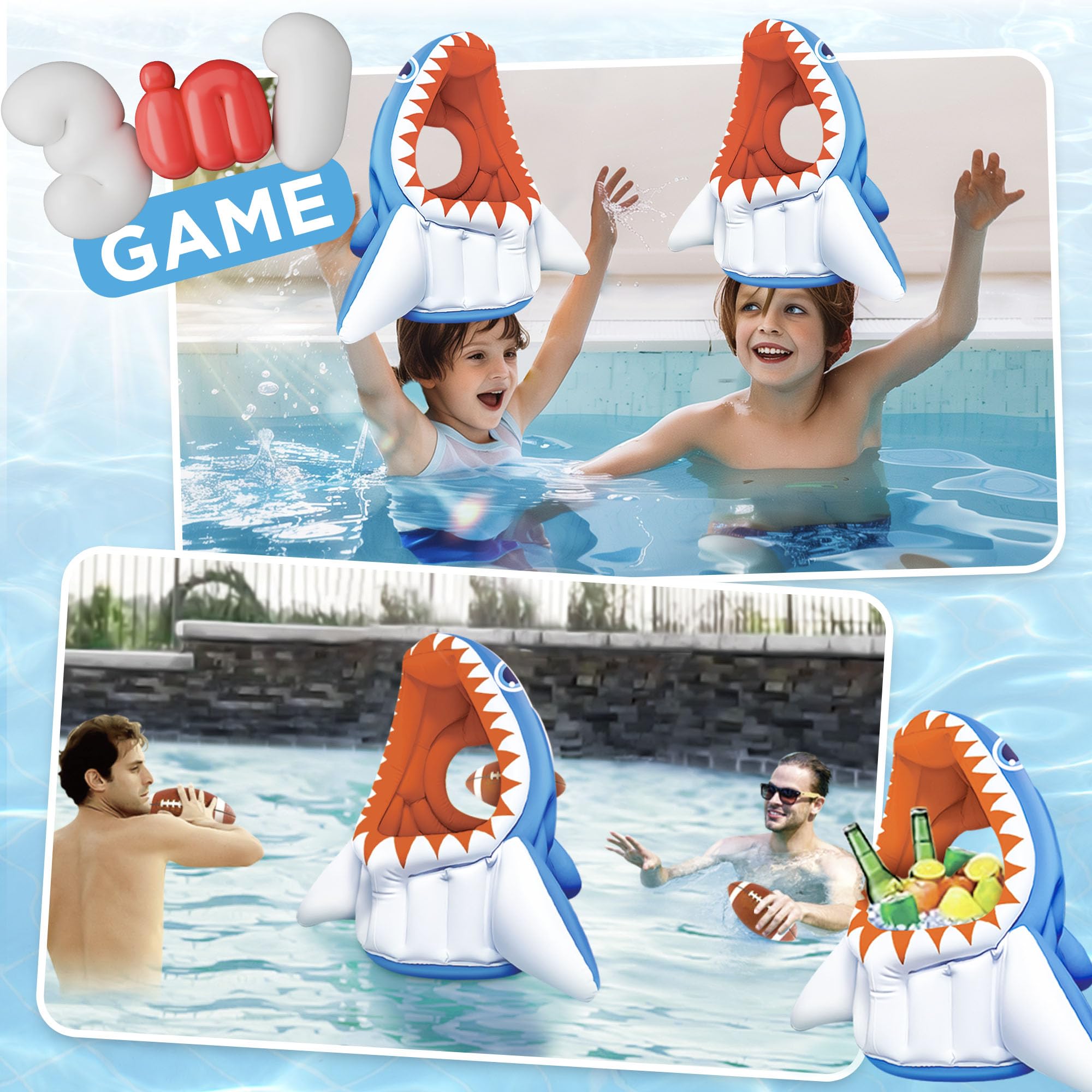 iPlay iLearn inflatable football for pool and lawn games