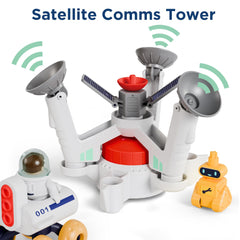 iPlay iLearn Interstellar Space Station robot dog screwdriver aids assembly during pretend missions