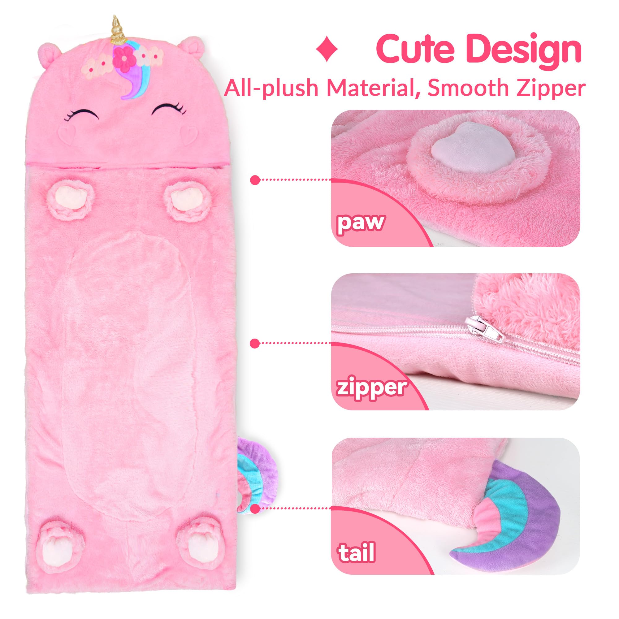 iPlay iLearn portable sleeping bag is great for travel and sleepovers.