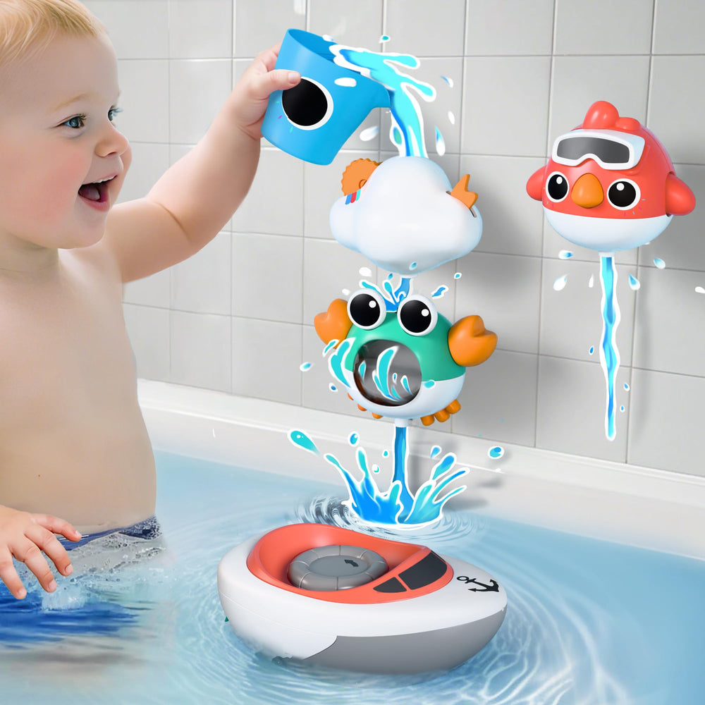 iplay ilearn shower cup bath toy safe for gentle rinsing and pouring