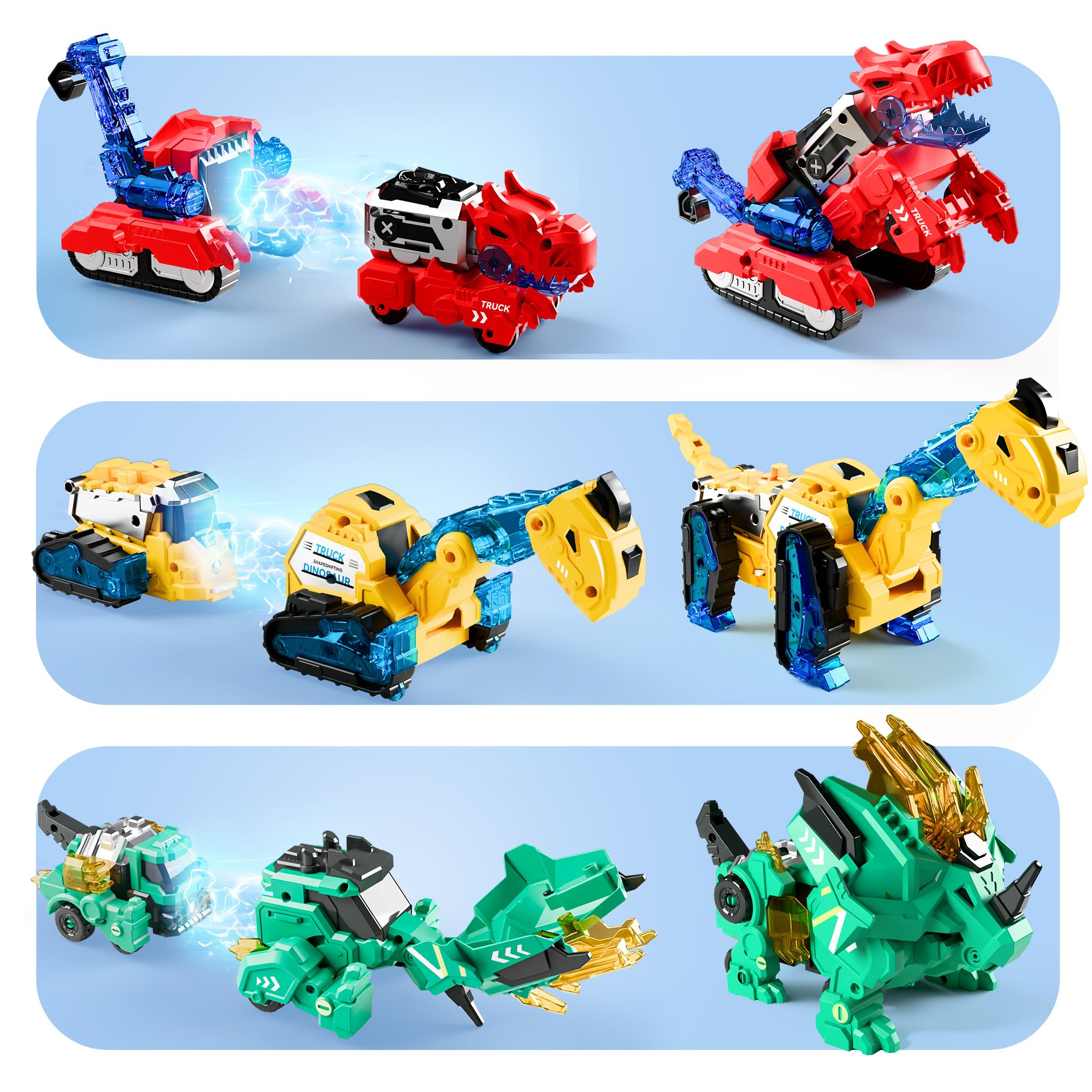iplay ilearn six-dino-cars offer smooth wheels for dynamic solo play.