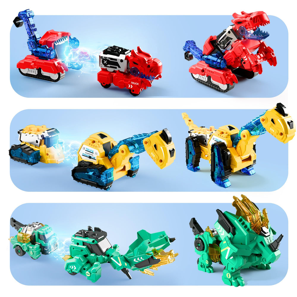 iplay ilearn six-dino-cars offer smooth wheels for dynamic solo play.