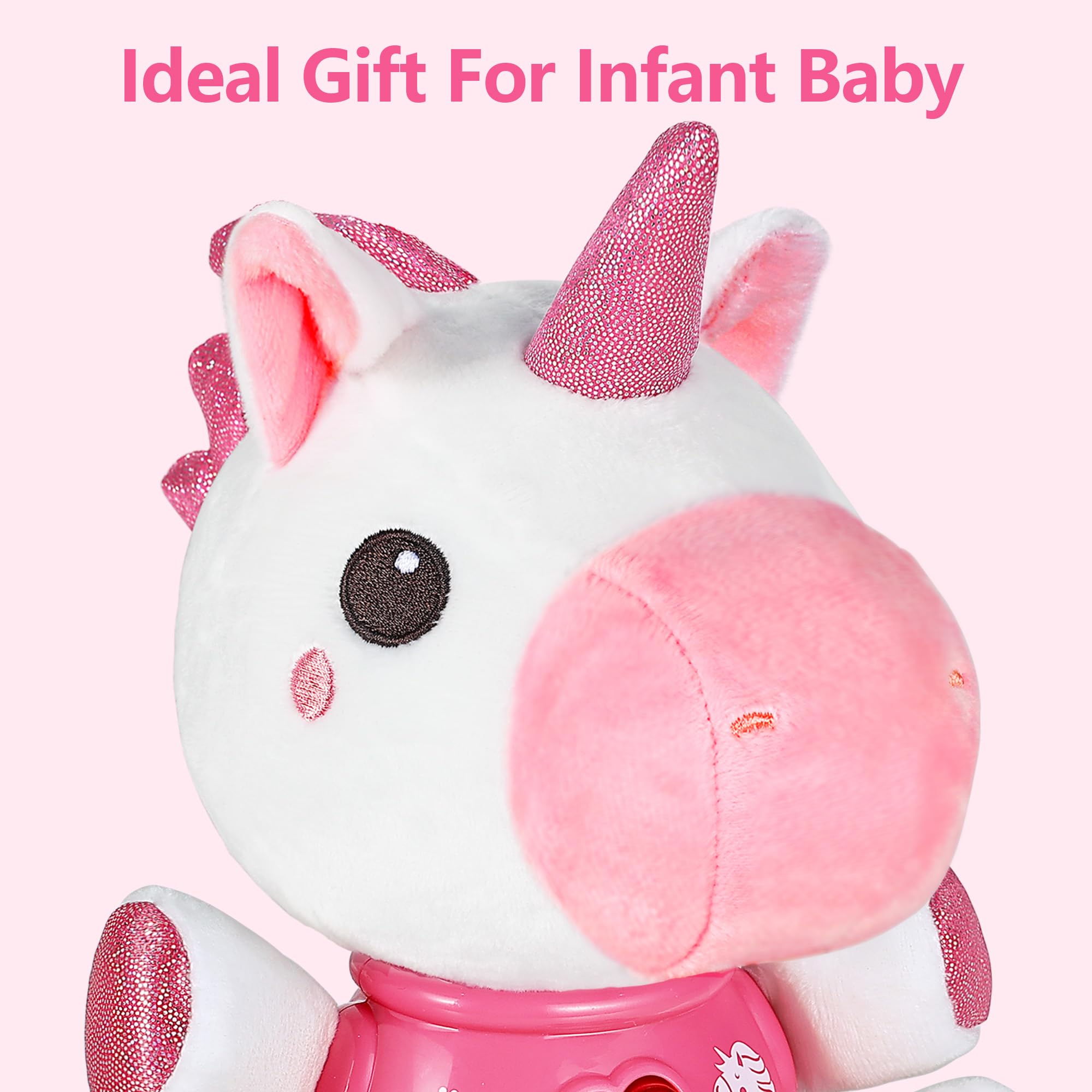 iPlay iLearn soft plush unicorn for cuddly comfort during quiet time