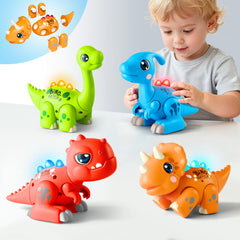 iPlay iLearn toddler dino trex assembly with snap-in parts to boost fine motor skills.
