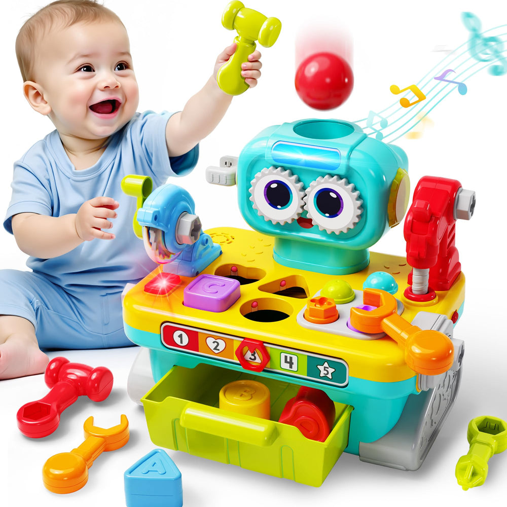 iplay ilearn toddler workbench drill develops fine motor skills through pretend repairs