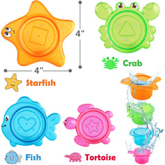 iPlay iLearn water-spraying octopus bath toy winds up for active splash time.