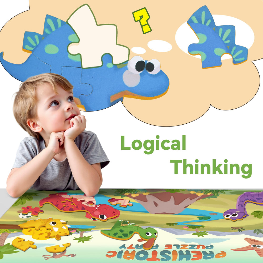 iplay iLearn wooden puzzle pieces sturdy and easy for little hands