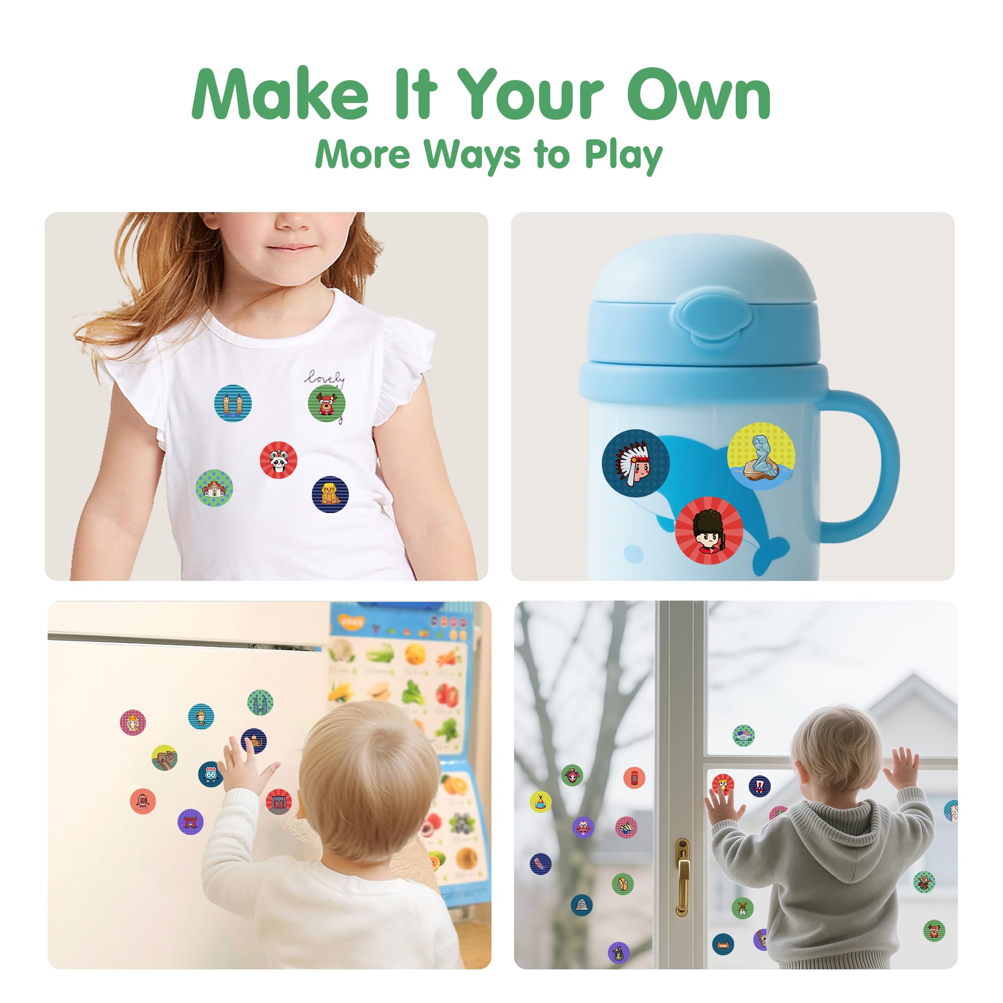iPlay iLearn world landmark stickers encourage cultural curiosity during playtime