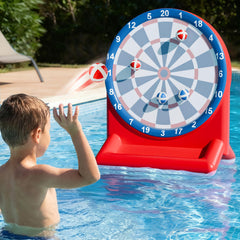 iPlay inflatable dart board pool toy for outdoor water play and family fun