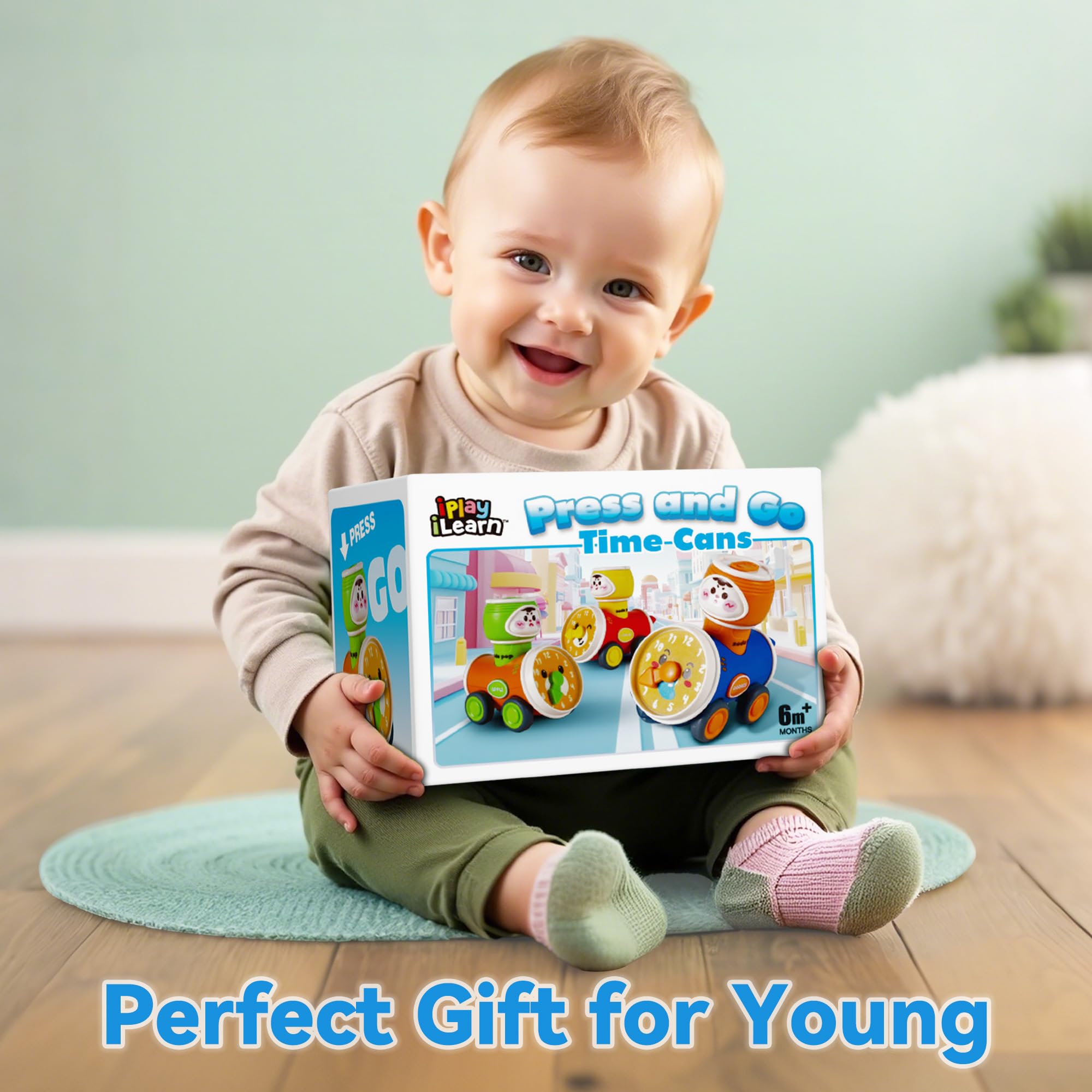 iPlay Press to Go Car gift-ready packaging boosts present appeal.