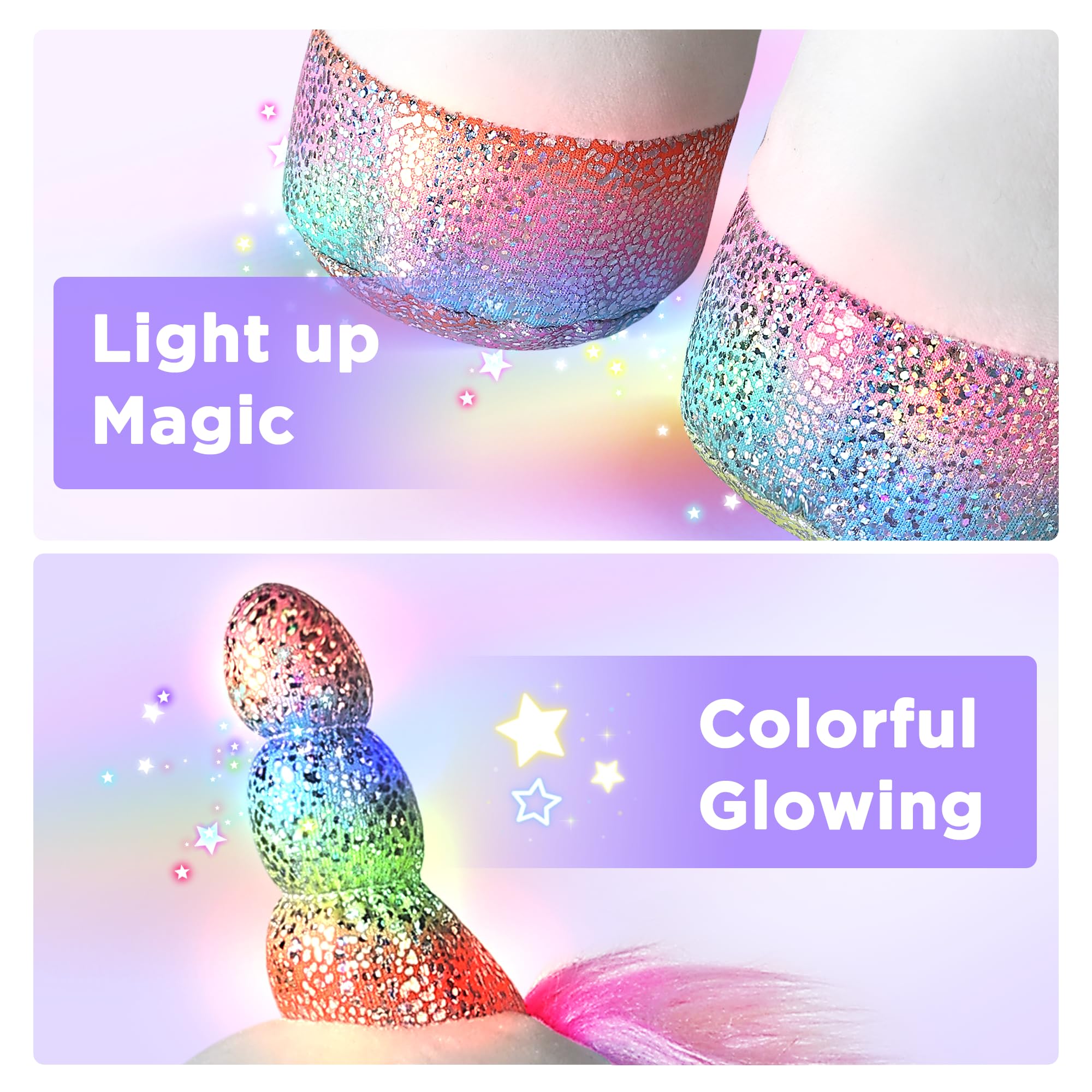 iPlay soft fluffy fabric and durable stitching on unicorn plush