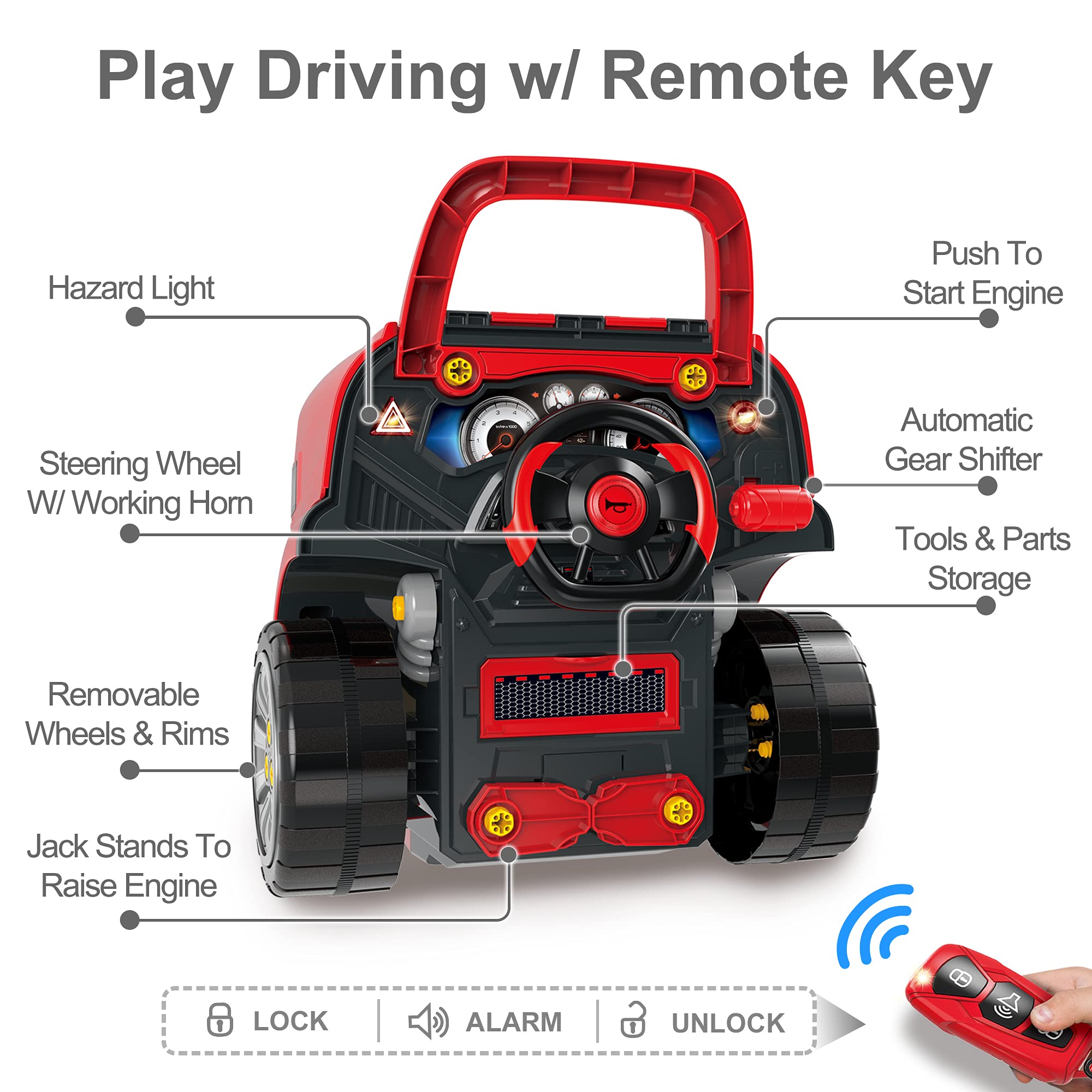 iPlay iLearn car-key with lock and alarm adds realistic pretend play