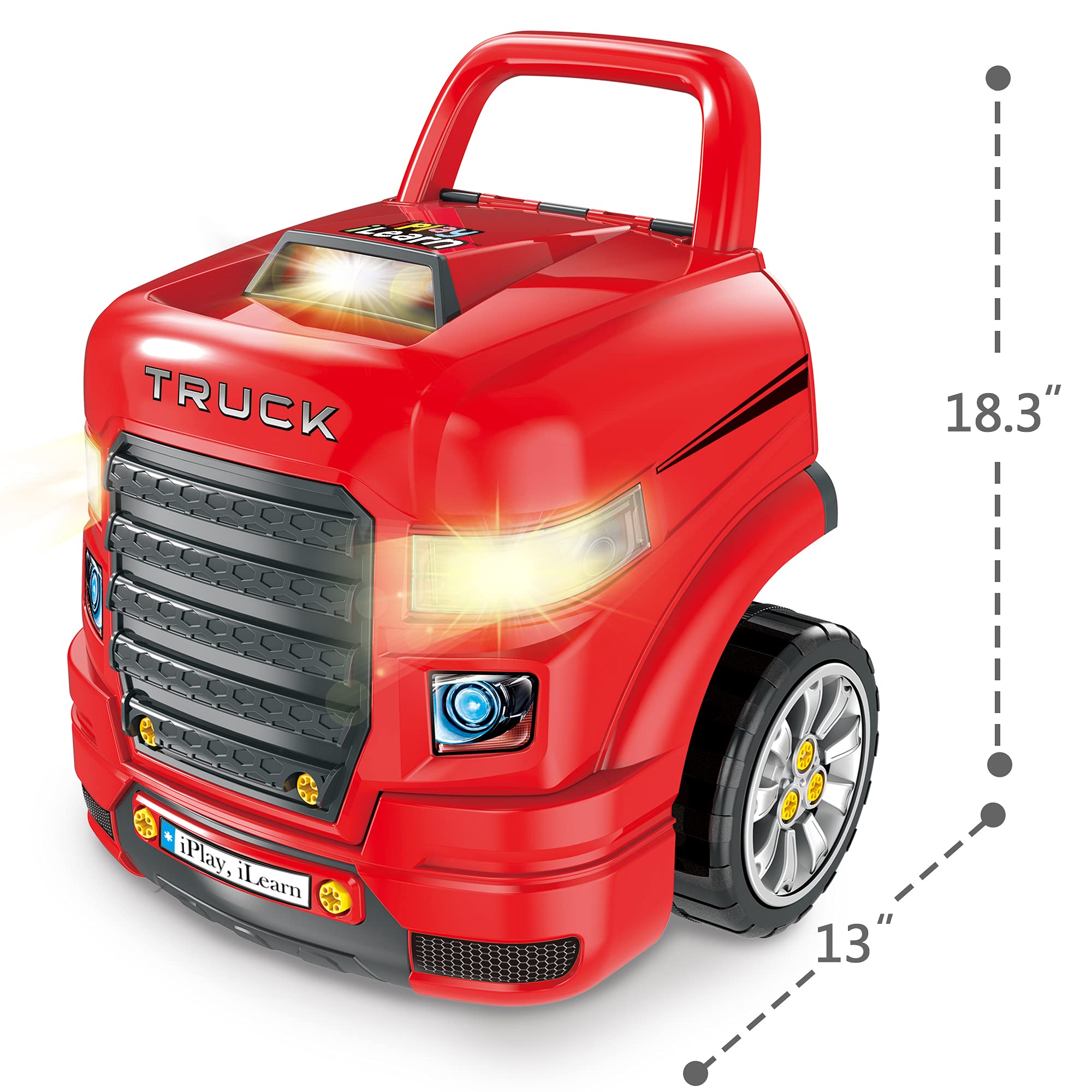 iPlay iLearn engine toy parts spread for imaginative repair play