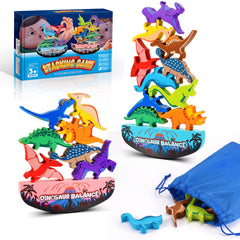 IPOURUP Dinosaur stacking blocks designed for easy grip and focused play.
