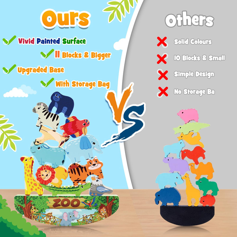IPOURUP colorful animal blocks spark imaginative play and color recognition for preschoolers