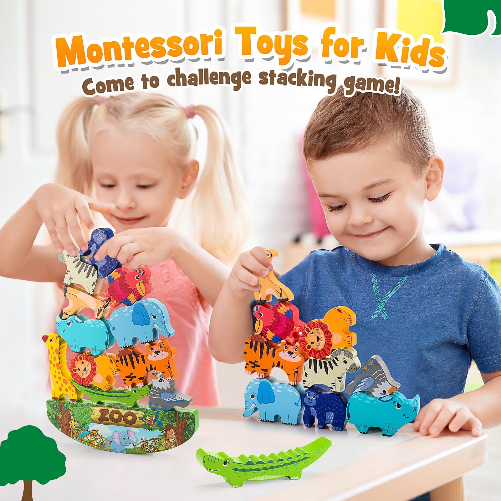 IPOURUP Montessori-style toy supports early color and animal recognition