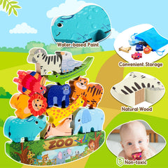 IPOURUP wooden blocks with rounded corners protect little hands