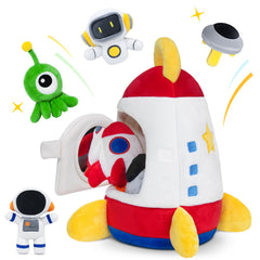 IPOZITO soft rocket front view promotes tactile exploration for babies.
