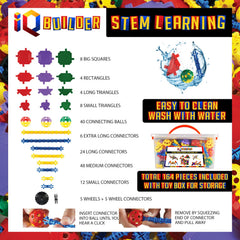 IQ BUILDER kids-building-kit: bright hands-on construction for ages 3-10.