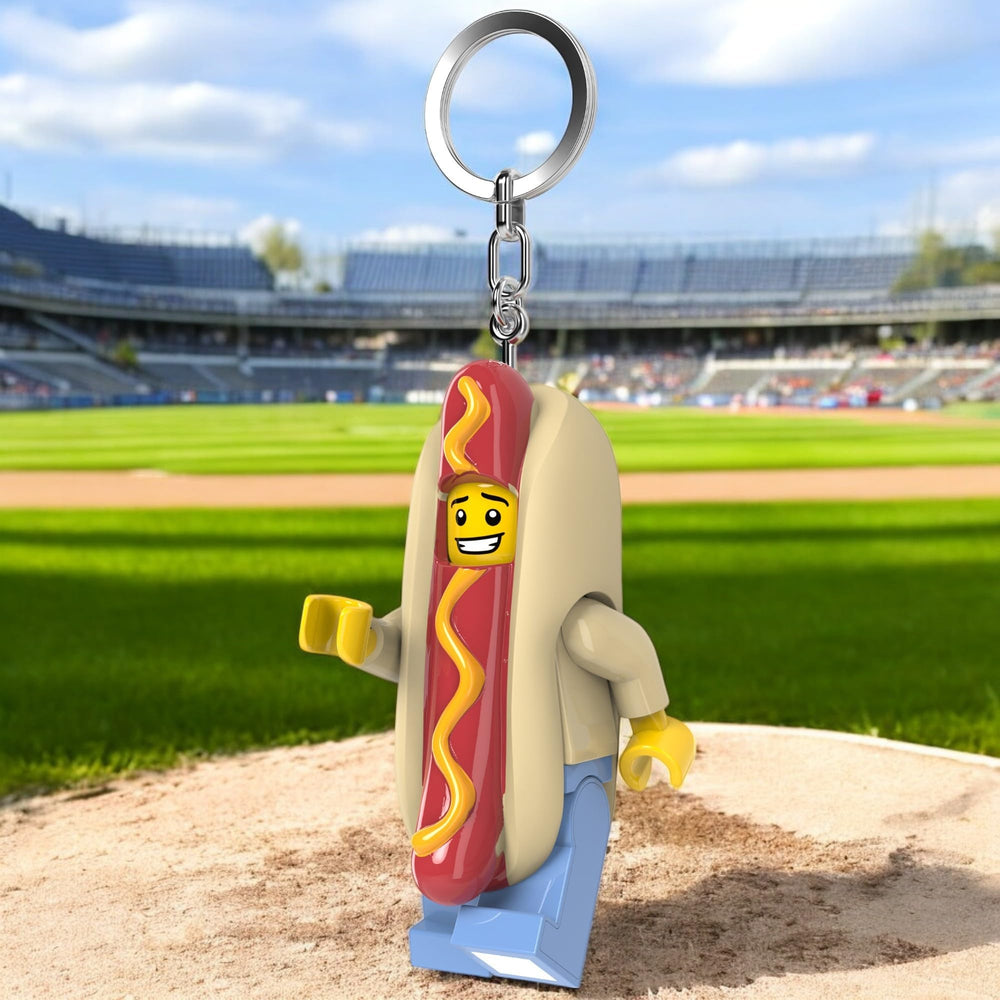 IQ LEGO Hot Dog Man keylight batteries included and replaceable