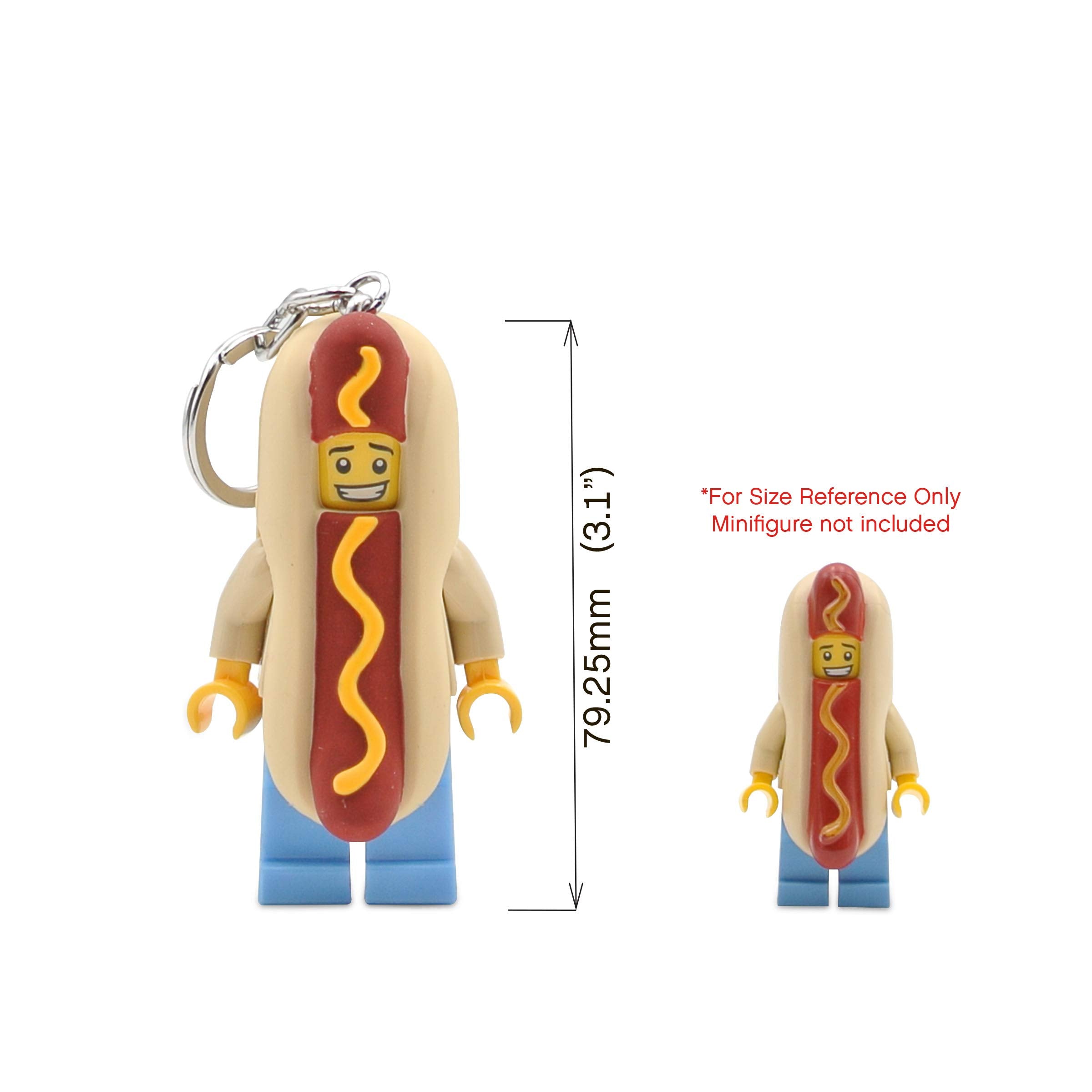 IQ LEGO Hot Dog Man keylight is durable for everyday carry