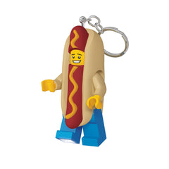IQ LEGO Hot Dog Man keylight foot lights illuminate for quick on-the-go visibility