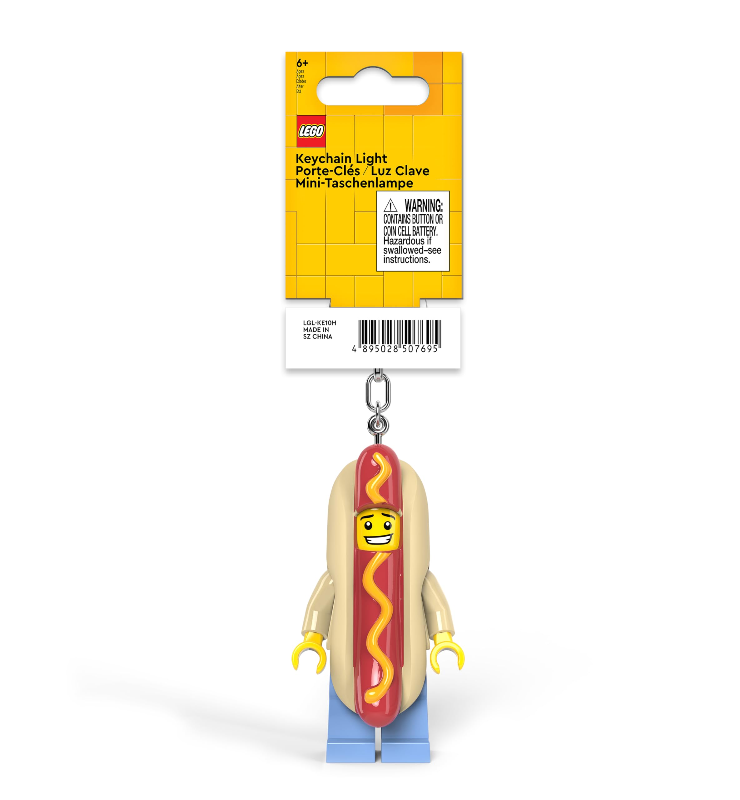 IQ LEGO Hot Dog Man keylight ships gift-ready for fans