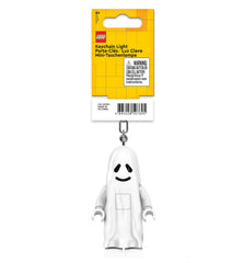 Versatile backpack or bag charm with the IQ LEGO Ghost keychain light