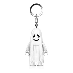 IQ LEGO Ghost keychain light front view with glow for quick access